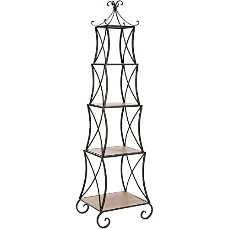 SAFAVIEH Modern Bookcase with 4 Shelf, in Maple, 49 X 41 X 180.34