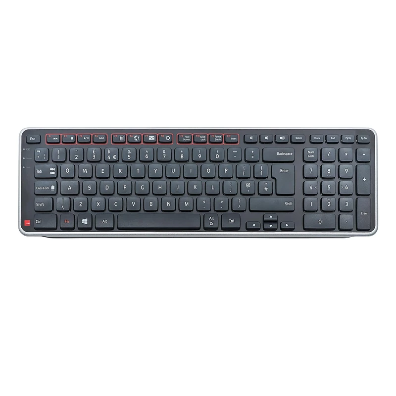 Contour Balance Keyboard - Compact Ergonomic Keyboard for Wrist Pain Relief with Adjustable Tilt to Support, Compatible with RollerMouse & SliderMouse, Plug & Play for PC & Mac - Wireless - Sliver