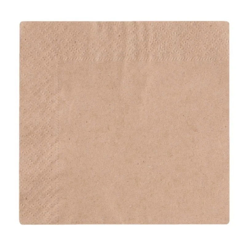 Vegware 2S4000 unbleached napkin, 24 cm, 2-Ply (Pack of 4000)