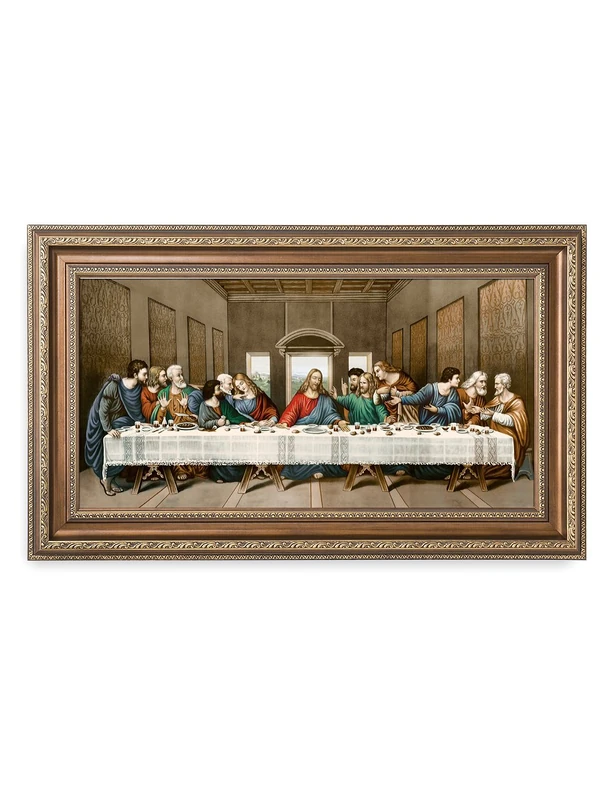 DECORARTS -The Last Supper, Leonardo da Vinci Classic Art Reproductions. Giclee Print& Museum Quality Framed Art for Wall Decor. 24x12, Framed size: 29x17 - Image 1