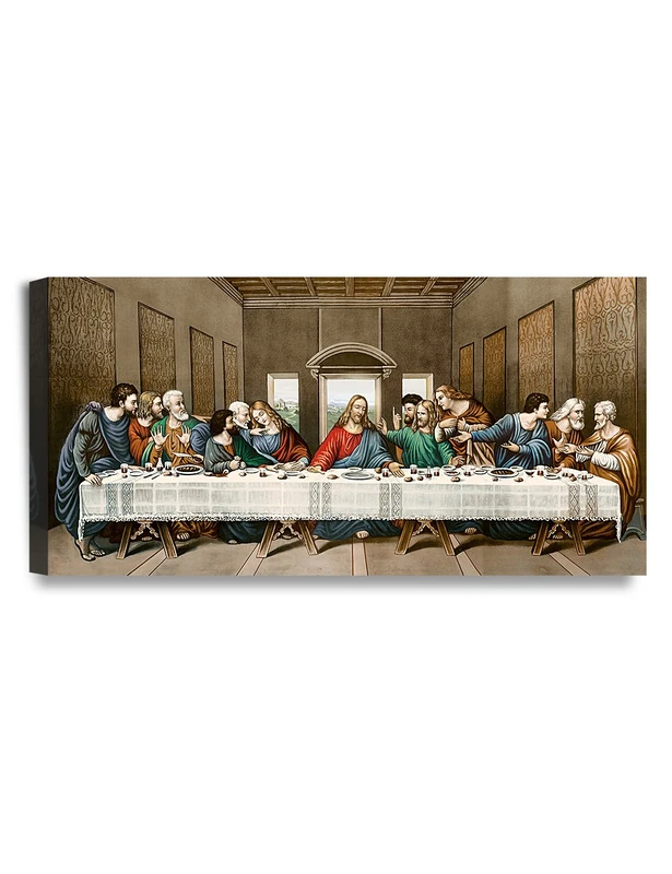 DECORARTS -The Last Supper, Leonardo da Vinci Classic Art Reproductions. Giclee Canvas Prints Wall Art for Home Decor 24x12 - Image 1