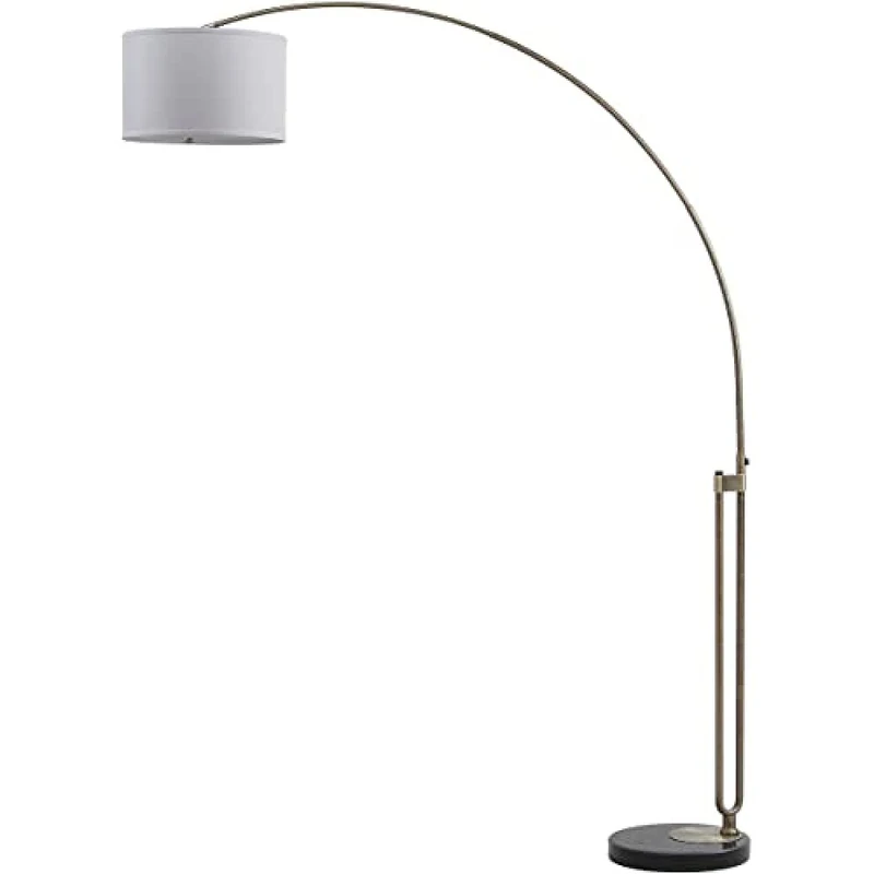 SAFAVIEH Modern Metal Floor Lamp, in Antique Brass, 40 X 175 X 215