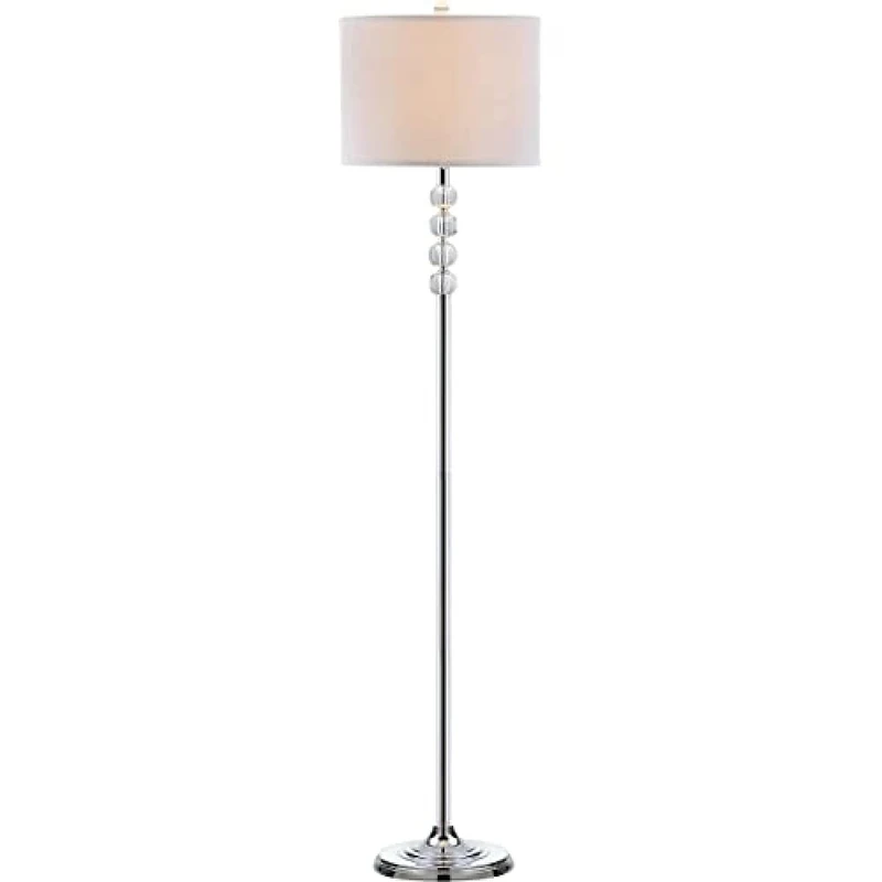 SAFAVIEH Modern Metal Floor Lamp, in Clear and Chrome, 35 X 35 X 150 - Image 1