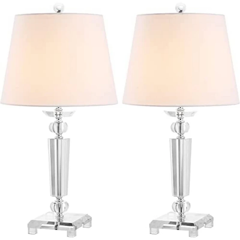 SAFAVIEH Modern Glass Table Lamps - Set of 2, in Clear