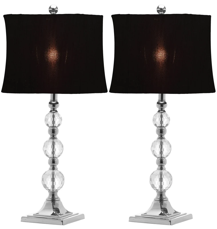 SAFAVIEH Modern Glass Table Lamps - Set of 2, in Clear