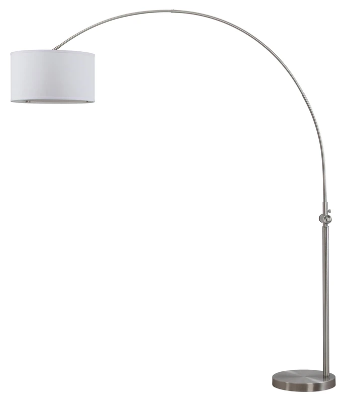 SAFAVIEH Modern Metal Floor Lamp, in Nickel, 45 X 185 X 220