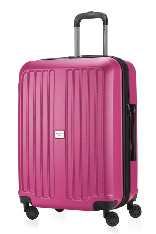 HAUPTSTADTKOFFER - X-Berg - Luggage Suitcase Hardside Spinner Trolley 4 Wheel Expandable, TSA, 65 cm, 90 Liter, Pink matt