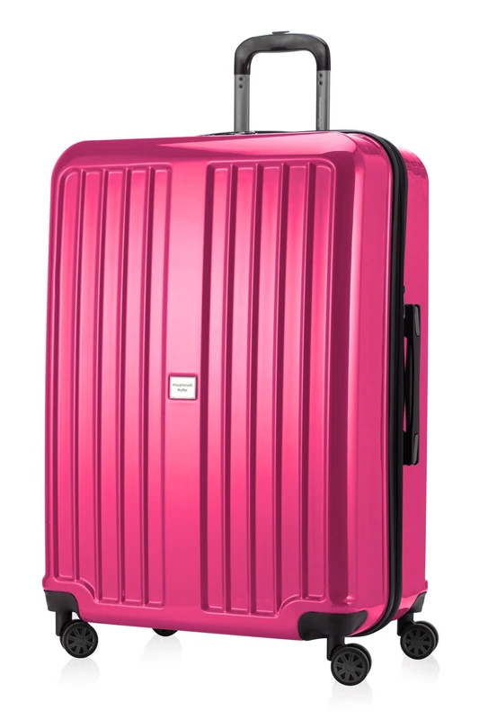 HAUPTSTADTKOFFER - X-Berg - Luggage Suitcase Hardside Spinner Trolley 4 Wheel Expandable TSA, 75 cm, 126 Liter, Pink Glossy