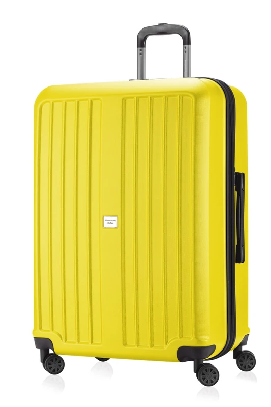 HAUPTSTADTKOFFER - X-Berg - Luggage Suitcase Hardside Spinner Trolley 4 Wheel Expandable, TSA, GrößeYellow matt