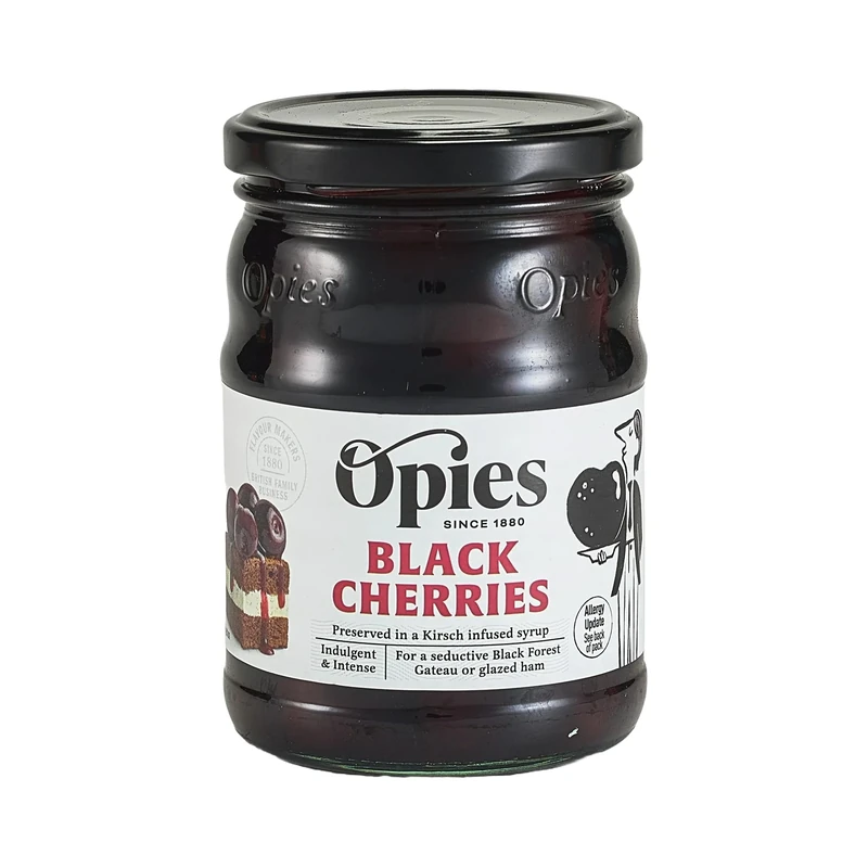 Opies Black Cherries & Kirsch 390g