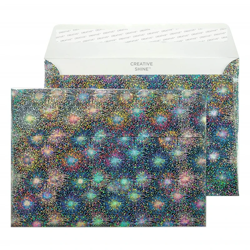 Blake Envelopes Creative Shine 43EF397 Briefumschlag Metallisch Mit Holo Effekt Haftklebung Feuerwerk Explosion C5 162 x 229 mm 140g/m² | 10 Stück - Image 1