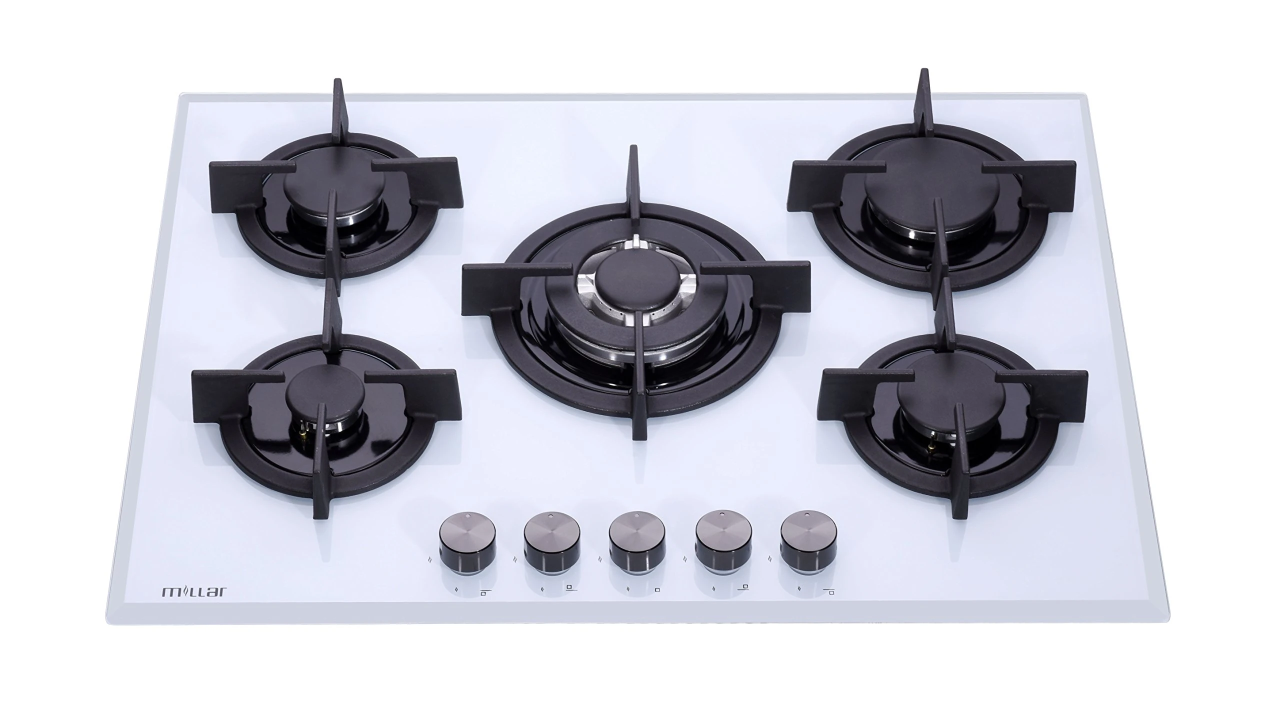 Millar GH7051PW Gas on Glass Hob 70cm 5 Burner White