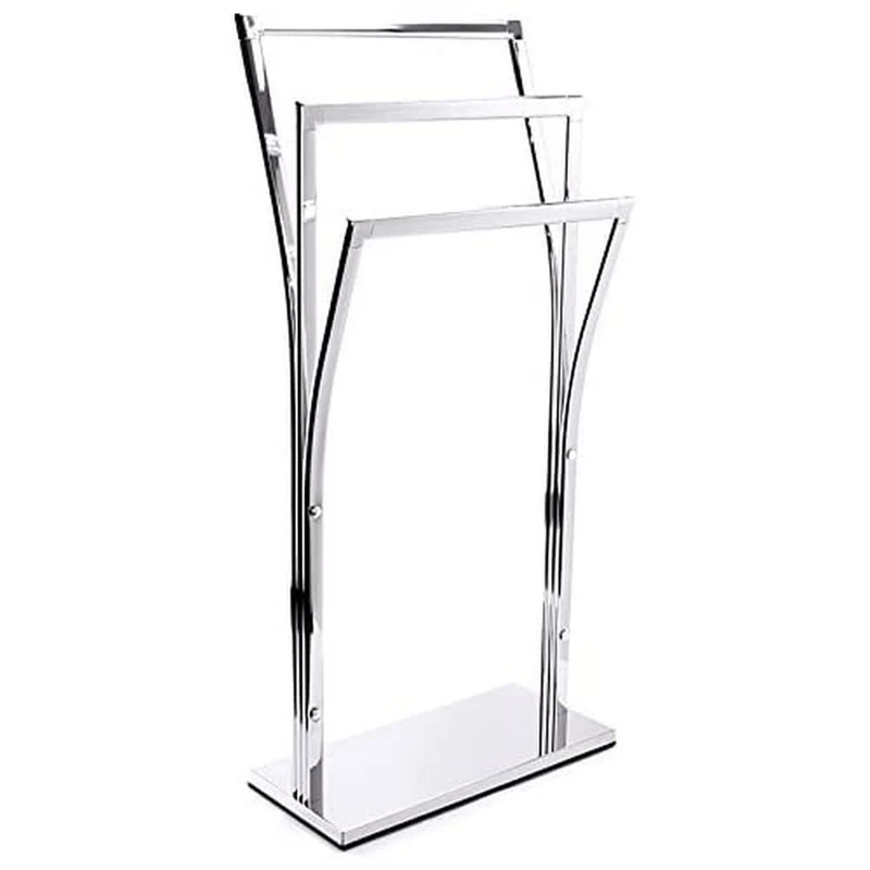 MSV Stainless Steel Towel Rack Pili with 3 Rods, Multi-Colour, 41 x 18.5 x 87 cm