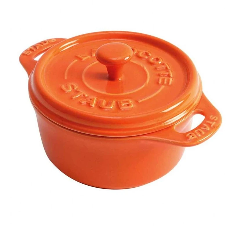 Staub 40511-085 Ceramic Round Mini Cocotte Orange/62-6351-38