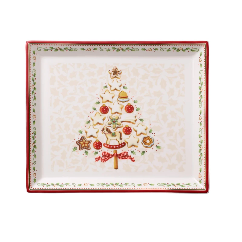 Villeroy & Boch 14-8612-2856 Cake Platter, Porcelain, Multi-colour, 27 x 22,5 x 5 cm, Pastry plate (small)