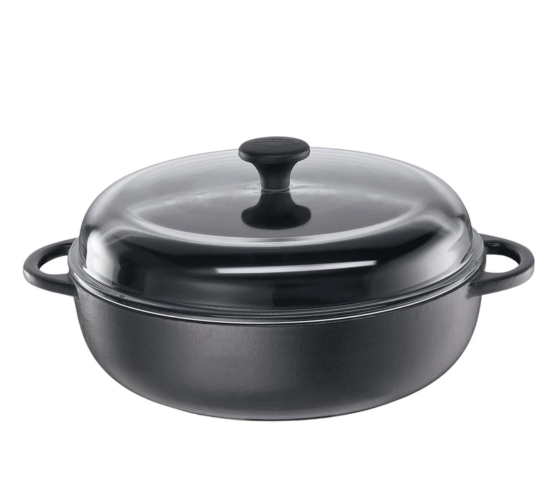 Küchenprofi High Glass Lid 24 cm Black Provence Farmer's Pan Cast Iron 24 cm