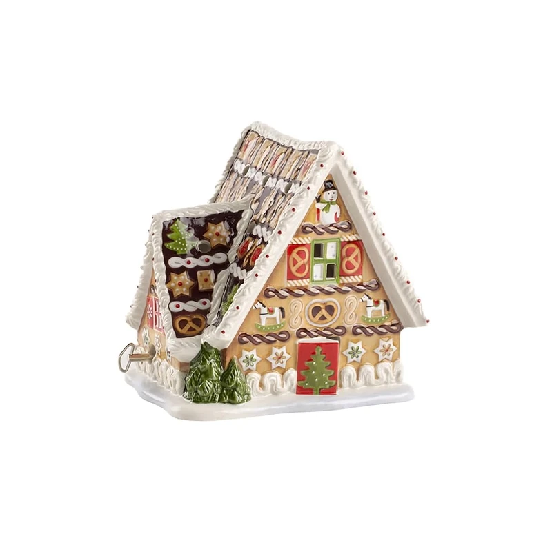 Villeroy & Boch – Christmas Toys Music Box Gingerbread Shape, Plays Let it Snow, Chrismas Decorations, Indoor Decoration Christmas, Porcelain
