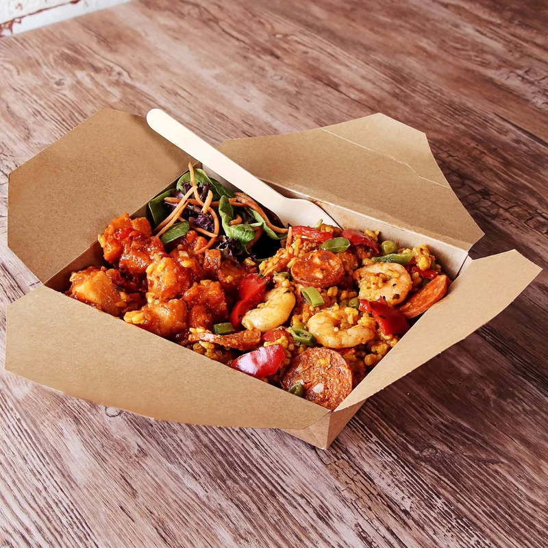 Kraft Compostable Hot Food Box 193 x 155