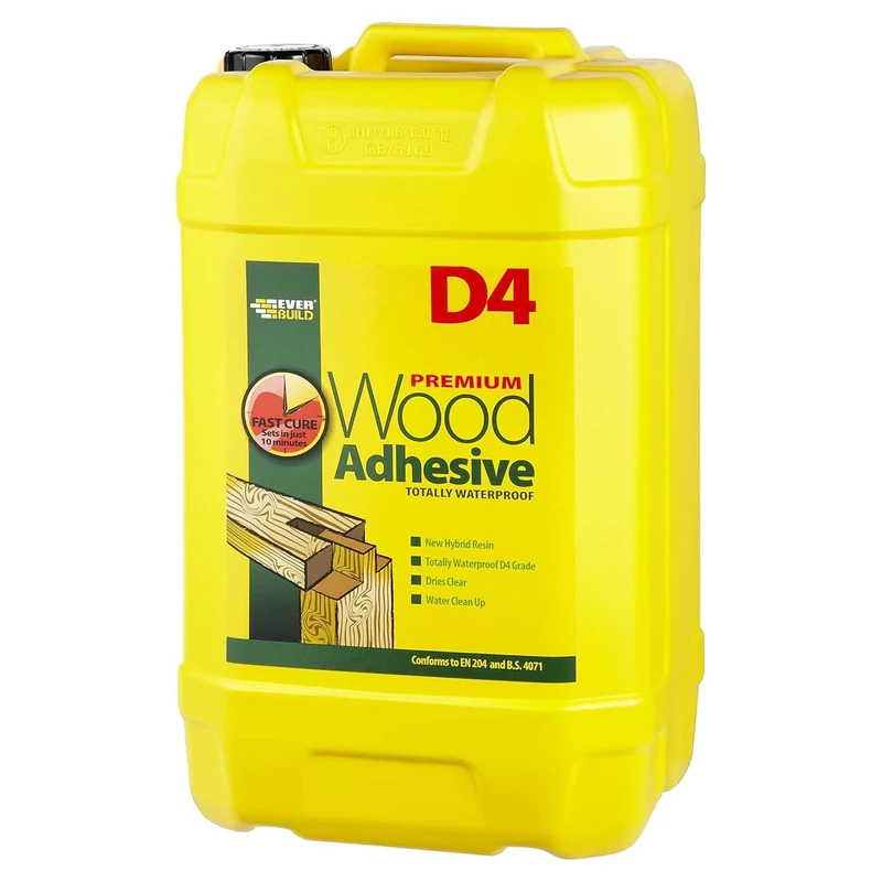 Everbuild D4 Premium Wood Adhesive – Excellent Bonding Strength – White – 25 Litre