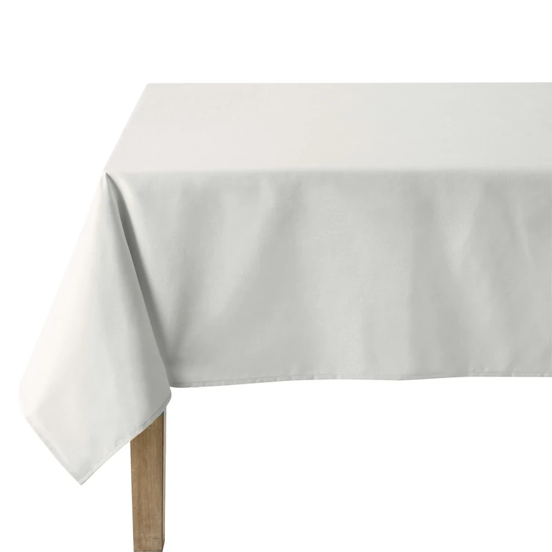 Coucke 3152192033681 Plain Rectangular Tablecloth Cotton White, Cotton, white, 180 x 300 x 0,03 cm