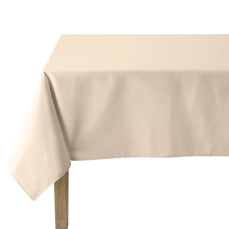 Coucke 3152192159688 Plain Rectangular Tablecloth Cotton, Sand, Cotton, sand, 180 x 300 x 0,03 cm