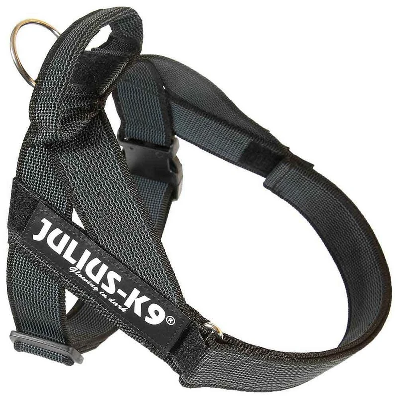Julius-K9, IDC Color & Gray Belt Harness, Size: 2XL / 3, Black-Gray