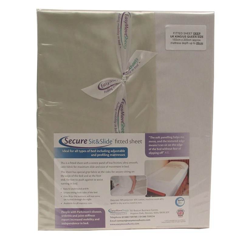 NRS Healthcare Secure Sit and Slide Fitted Sheet - King Size