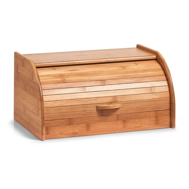 Zeller 25347 Rolling Bread Bin – Bamboo 40 x 26 x 20 cm Natural