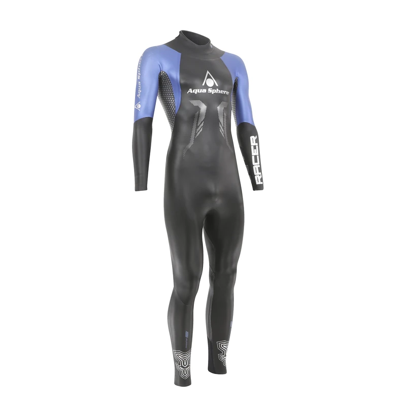Aqua Sphere Men's Racer Triathlon Wetsuit - Black/Blue, X-Small
