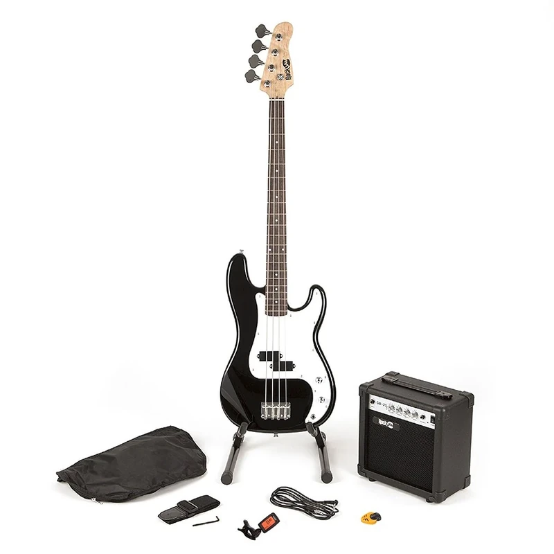 RockJam Full-Size Bass Guitar Kit with Amp, Tuner, Stand & Bag