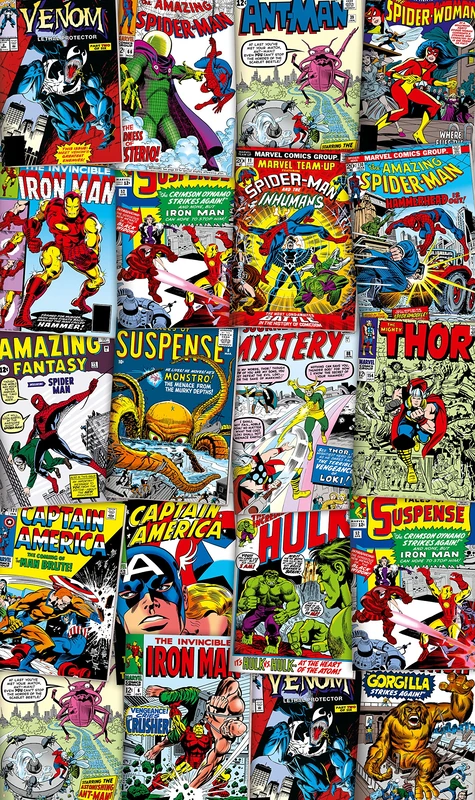 Komar VD-007 "Modern" Marvel Cover Wallpaper - Multi-Colour