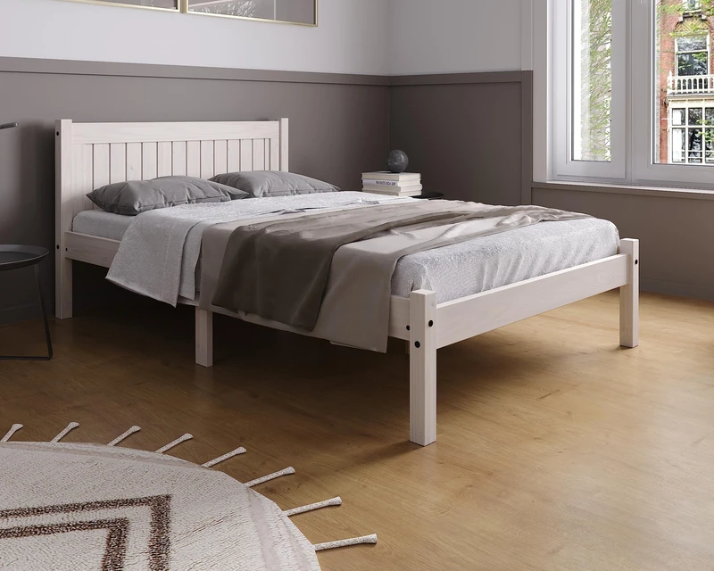 Birlea Rio Bed - Wood, White, Double