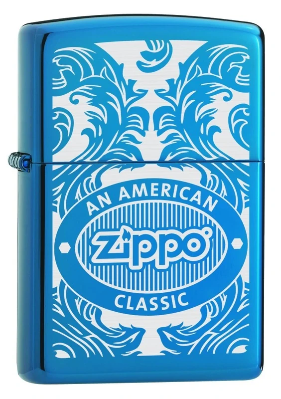 Zippo Sapphire 60001112 Scroll Brass Lighter 3.5 x 1 x 5.5 cm
