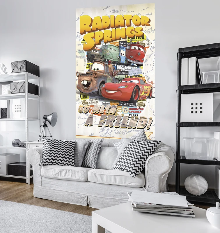 Komar VD 041 Fleece Panel Cars Take The Open Road 1 Train, and Paste, 120 x 200 cm