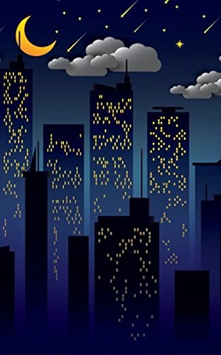 Click Props 5 x 8 ft Superhero Night Photographic Vinyl Background