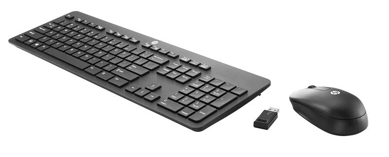 HP Wireless Business Keyboard - Flat - Standard Wireless - RF Wireless, Black, Mouse Included