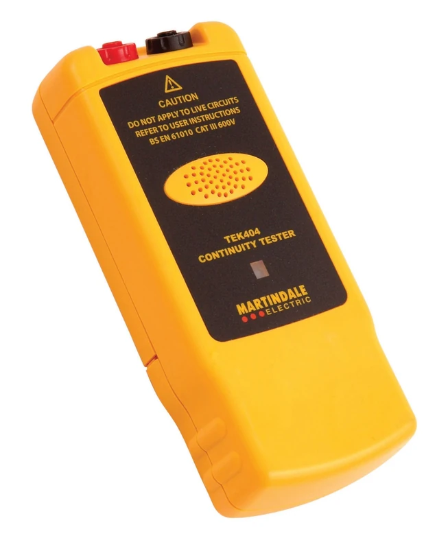 Martindale TEK404 Continuity Tester with High Intensity Buzzer and 600 V CAT III LED Indication, Yellow