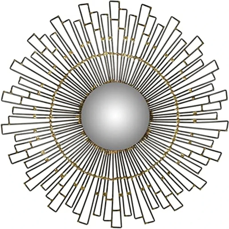 SAFAVIEH Decorative Hanging Wall Mirror for Living Room, Bedroom, Hallway, in Iron, 3 X 53 X 76.2