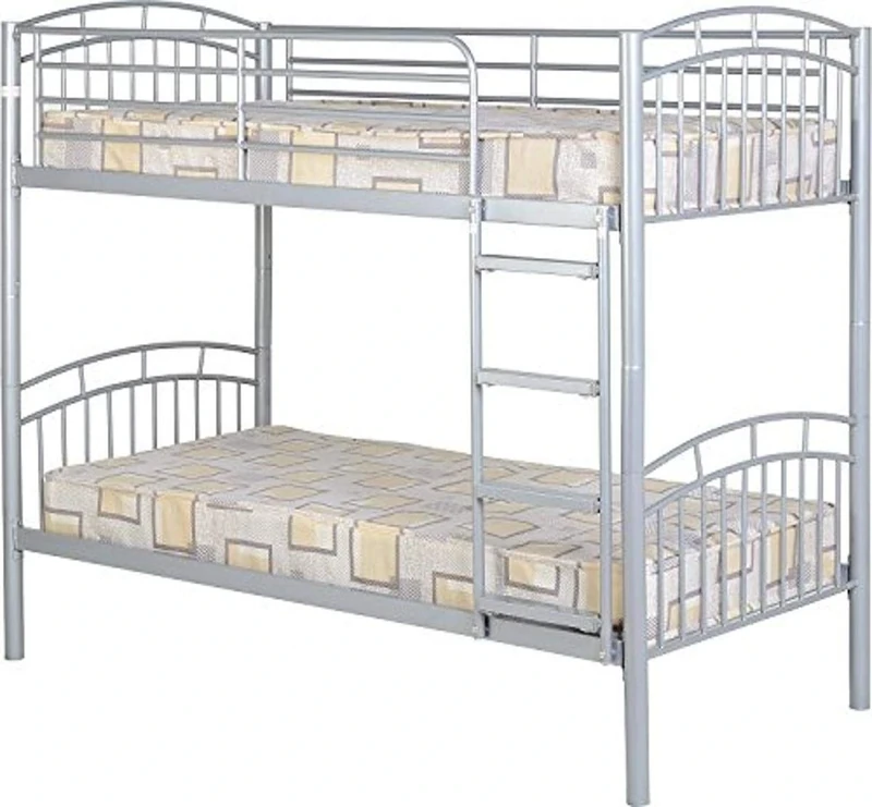 Seconique Ventura 3' Single Bunk Bed in Silver