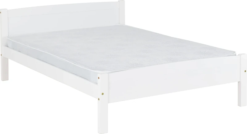 Seconique Amber 4'6" Double Bed in White