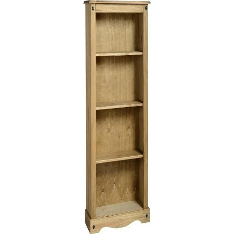 Seconique Corona Medium Bookcase in Distressed Waxed Pine
