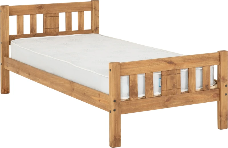 Seconique Rio 3' Single Bed in Distressed Waxed Pine