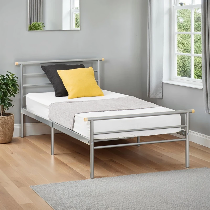 Seconique Orion 3' Single Bed in Silver