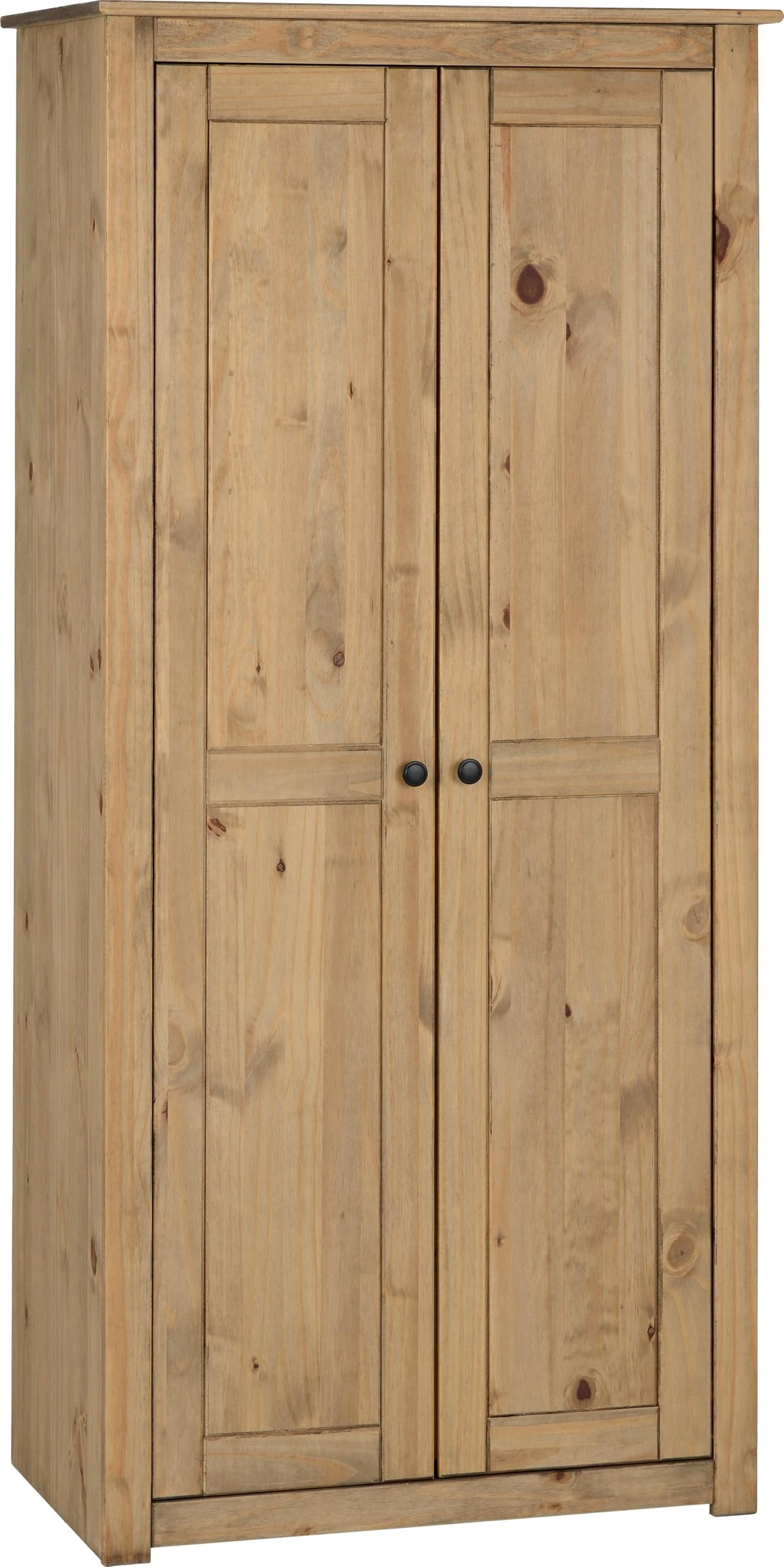 Seconique Panama 2 Door Wardrobe in Natural Wax