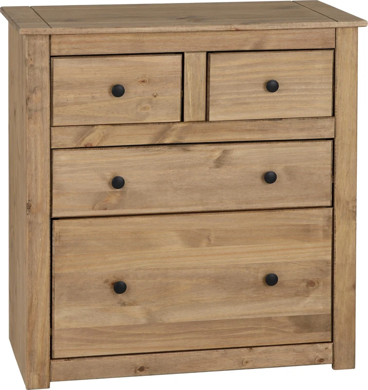 Seconique Panama 2+2 Drawer Chest in Natural Wax