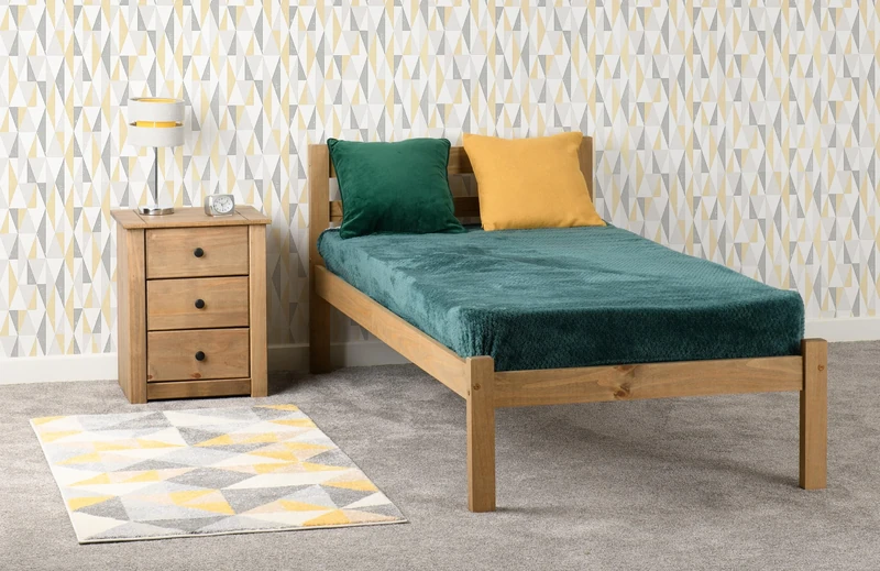 Seconique Panama 3' Single Bed in Natural Wax