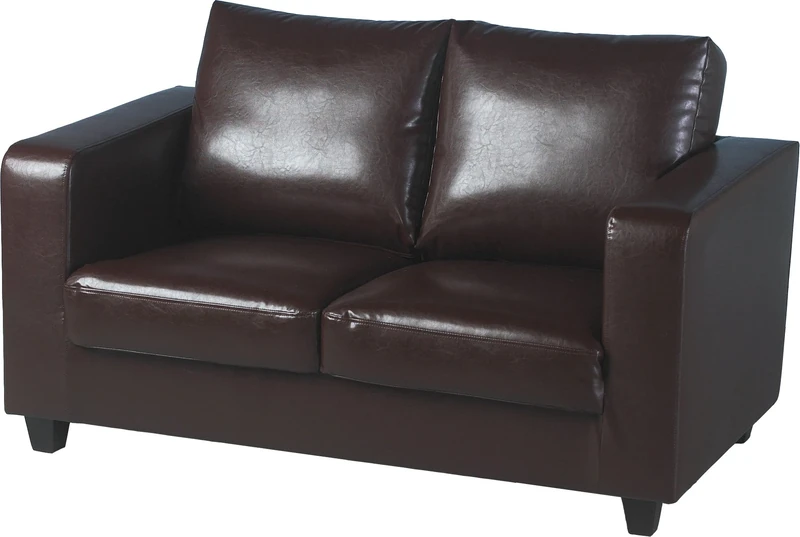 Seconique Tempo Two Seater Sofa in Brown Pu