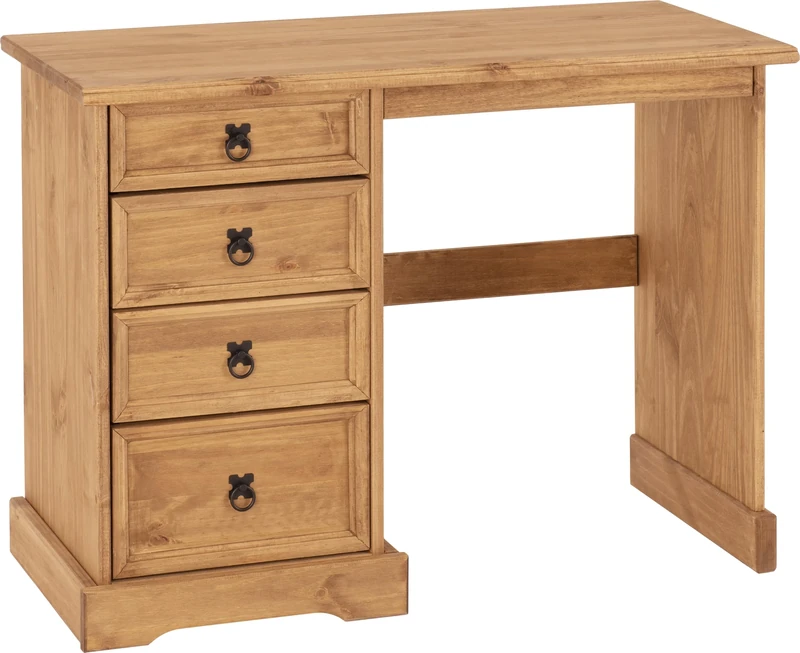 Seconique Corona 4 Drawer Dressing Table in Distressed Waxed Pine