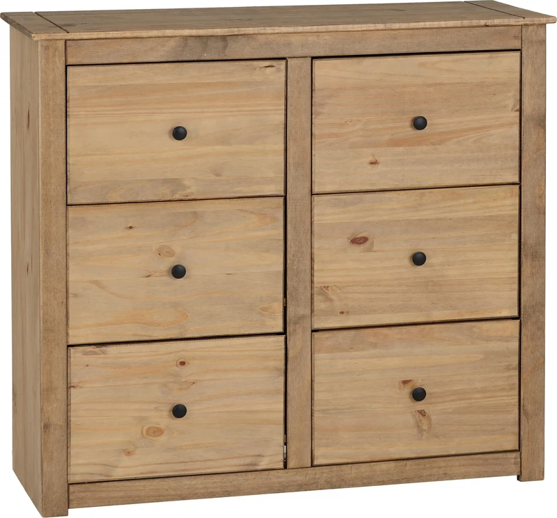 Seconique Panama 6 Drawer Chest in Natural Wax