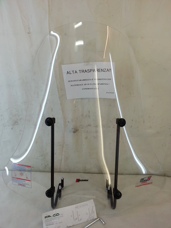FACO Windscreen Piaggio Free 50-100 cc Painted Transparent Front Wind Deflector